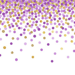 Falling Confetti Background - Colorful confetti falling on solid white background