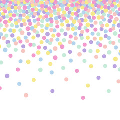 Falling Confetti Background - Colorful confetti falling on solid white background