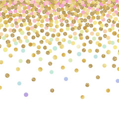 Falling Confetti Background - Colorful confetti falling on solid white background