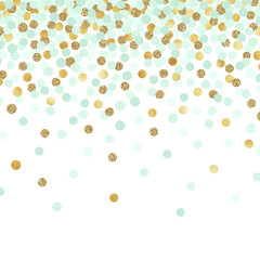 Falling Confetti Background - Colorful confetti falling on solid white background