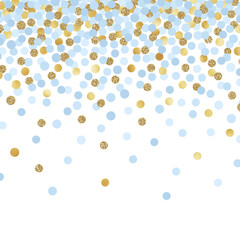 Falling Confetti Background - Colorful confetti falling on solid white background