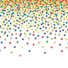 Falling Confetti Background - Colorful confetti falling on solid white background