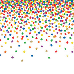 Falling Confetti Background - Colorful confetti falling on solid white background