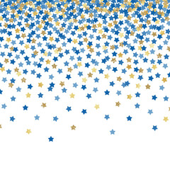 Falling Confetti Background - Colorful confetti falling on solid white background © Mai
