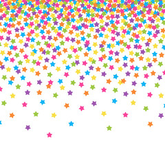 Obraz premium Falling Confetti Background - Colorful confetti falling on solid white background