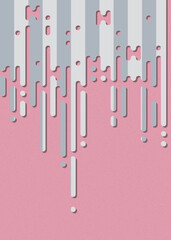 Abstract Rounded Color Lines halftone transition background illustration