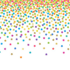 Falling Confetti Background - Colorful confetti falling on solid white background