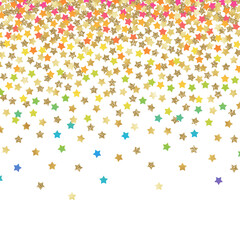 Falling Confetti Background - Colorful confetti falling on solid white background