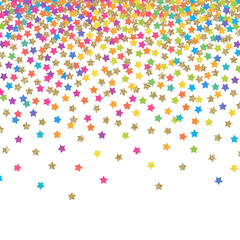 Falling Confetti Background - Colorful confetti falling on solid white background