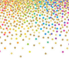 Falling Confetti Background - Colorful confetti falling on solid white background