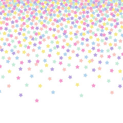 Falling Confetti Background - Colorful confetti falling on solid white background