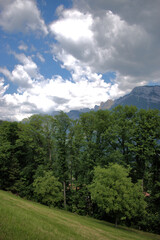 Bergpanorama in Walenstadtberg in der Schweiz 28.5.2020