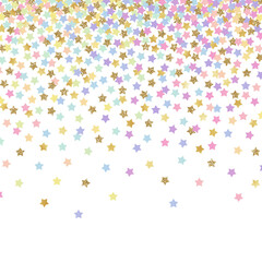 Fototapeta na wymiar Falling Confetti Background - Colorful confetti falling on solid white background