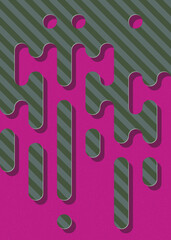 Abstract Rounded Color Lines halftone transition background illustration