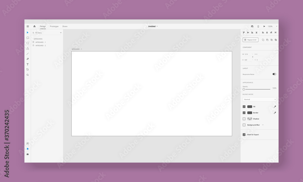 Wall mural graphic software user interface design