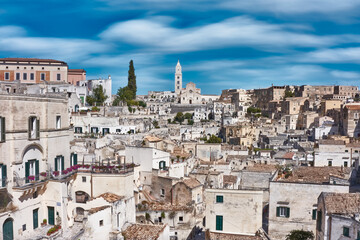 Fototapeta na wymiar view of the old town of Matera in Italy