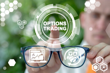 Options Trading Business Financial Investment Concept. Stock Market Exchange Forex Conceptual...