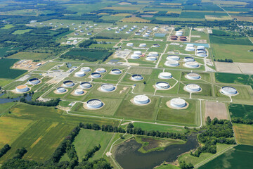 Aerial Photo of Oil Storage Facility, Patoka, Illinois
