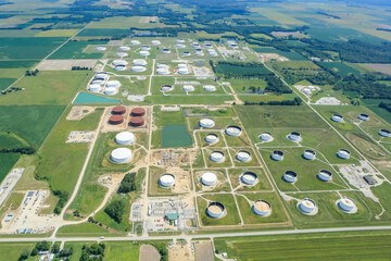 Aerial Photo of Oil Storage Facility, Patoka, Illinois
