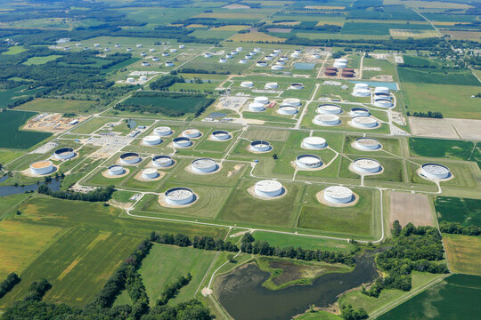Aerial Photo of Oil Storage Facility, Patoka, Illinois

