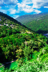mountain landscape with blue sky