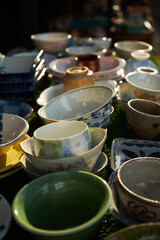 the ceramic wares in the retail shop