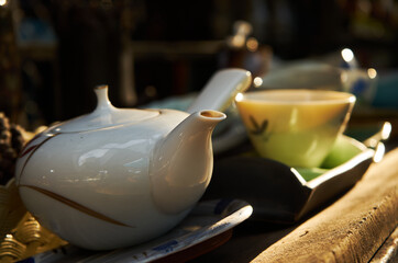 the ceramic wares in the retail shop