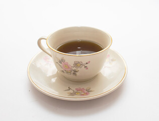 elegant vintage cup of tea