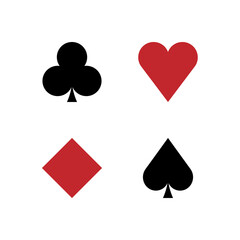 Suit of playing cards. Vector illustration on white background