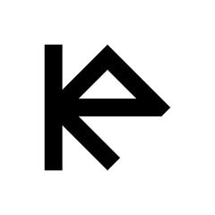 Ke letter logo design vector