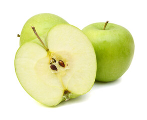 Fresh red apples isolated on white background 