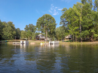 beautiful scenes on lake wateree in south carolina