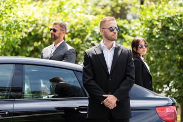 Business Security Guard Service At Work