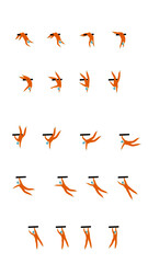 zipline/ acrobat animation assets