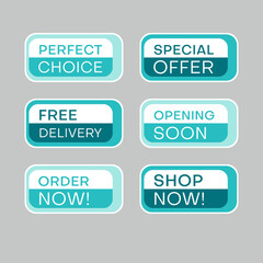 Fototapeta premium Set of discount labels. Timeless easy-to-read design.