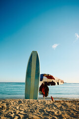 ハワイ・ワイキキビーチのあるサーフボード