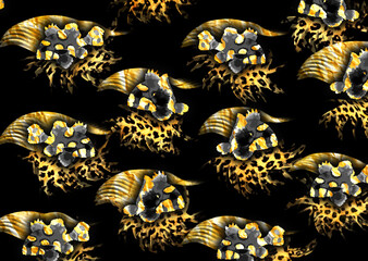 leopard print with glitter
