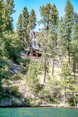 boating and exploring at hayden lake in idaho state near spokane washington