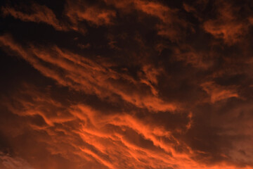 close up partial of cloud white some evening light of sunset.