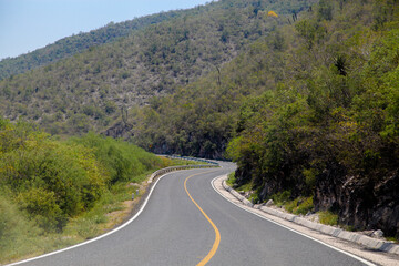 mexican road in the sierra
