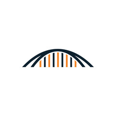 logo design line bridge abstract vector