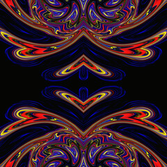 Explode Spread Smooth Concept Symmetric Pattern Ornamental Decorative Kaleidoscope.