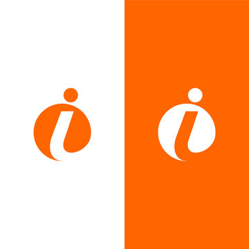 i letter logo design vector illustration