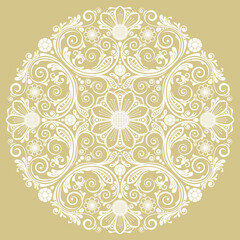 Fototapeta premium abstract floral ornament with decorative flowers for design