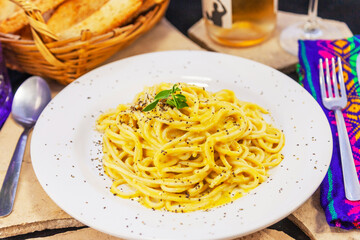 Pasta a la Pimienta, Gastronomía Italiana