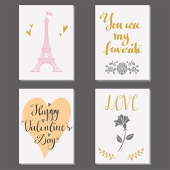 paris card with eiffel tower and wedding invitation card icon and valentines