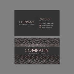 Fototapeta na wymiar Dark Luxury Company Business Card Template