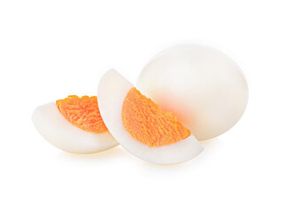 boiled egg isolated on white background