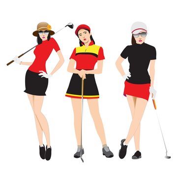 Fashion female golfer