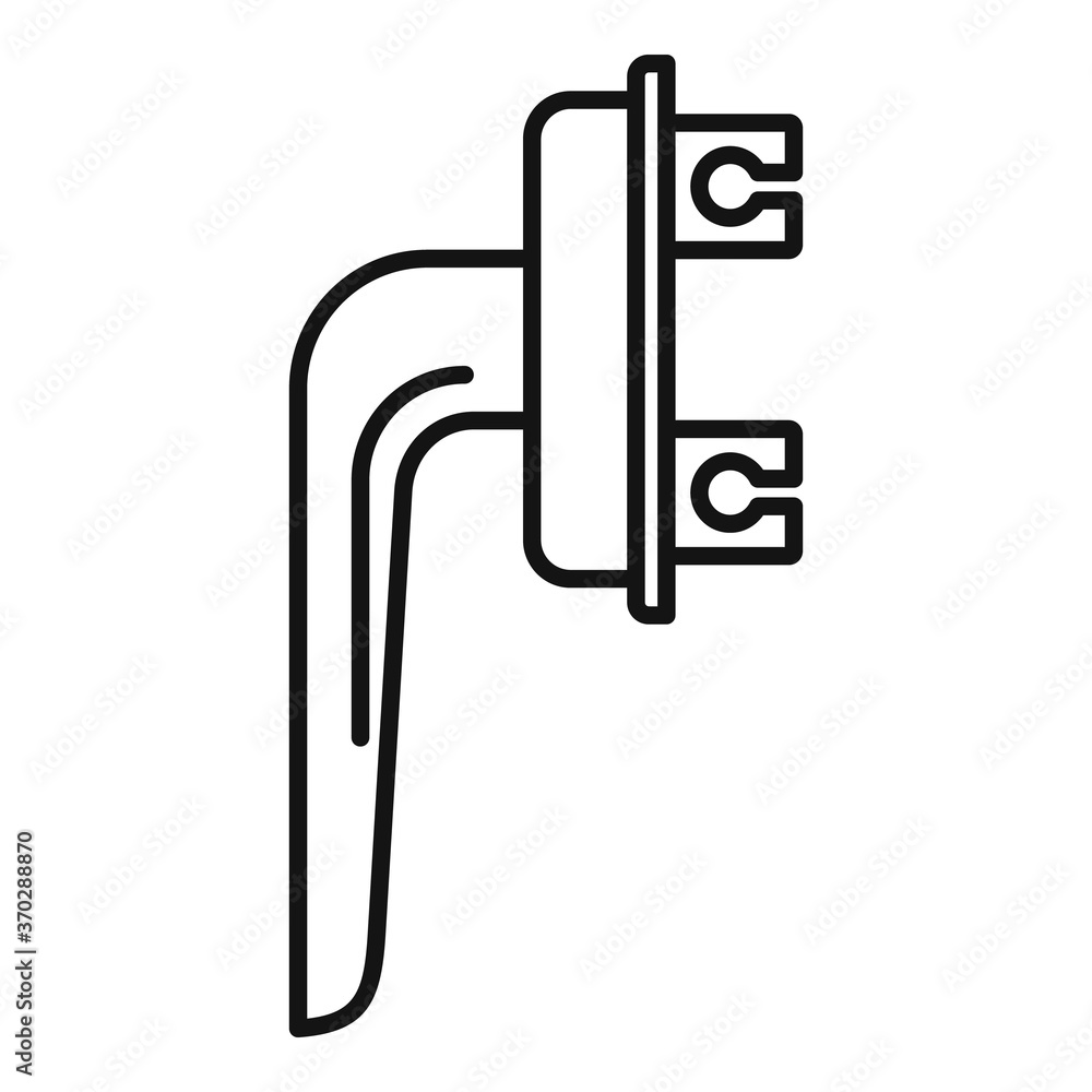 Poster window handle icon. outline window handle vector icon for web design isolated on white background